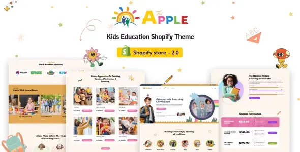 AforApple - Kids School Education & Online Courses Shopify Theme Free Download