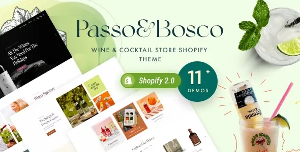 Passo Bosco - Wine Shop and Planter Store Shopify Theme Free Download