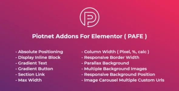 Piotnet Addons Pro For Elementor v7.1.42 nulled