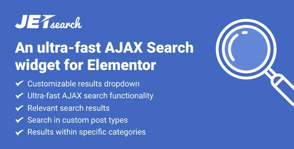 JetSearch v3.5.3 - AJAX Search widget for Elementor Free Download