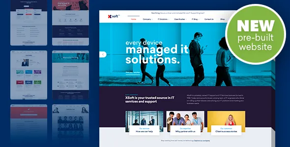 Nanosoft - WP Theme for IT Solutions and Services Company Free Download