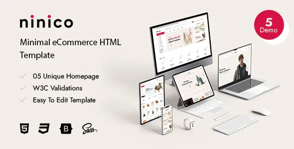 Ninico - Minimal eCommerce HTML5 Template