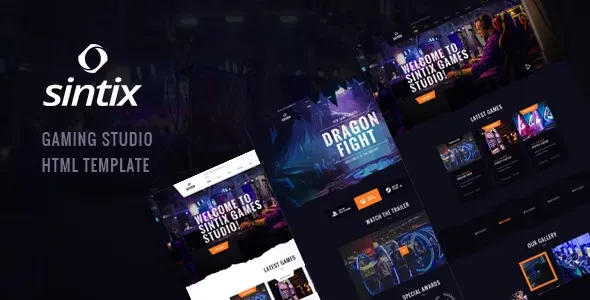 Sintix - Gaming Studio HTML Template Free Download