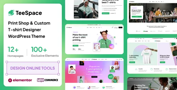 TeeSpace - Print Shop & Custom T-shirt Designer WordPress theme