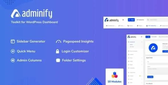 WP Adminify PRO v4.0.1.2 - Powerhouse Toolkit for WordPress Dashboard Free Download