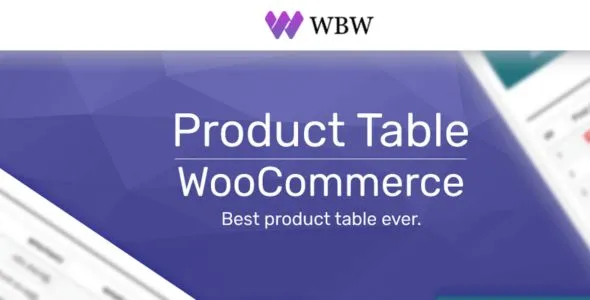 WoobeWoo WooCommerce Product Table Pro v2.0.5 Free Download