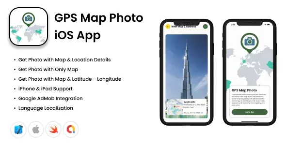 GPS Map Photo Geotag Images with Location, Coordinates iOS App