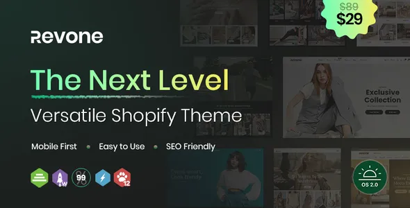 Shopify theme, versatile Shopify theme, multipurpose Shopify, Revone Shopify, responsive Shopify theme