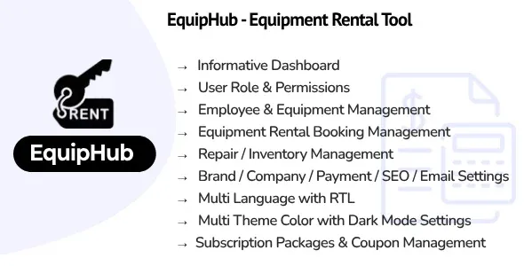 EquipHub SaaS – Equipment Rental Tool