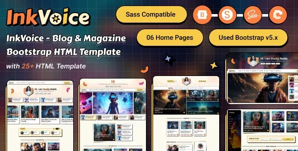 InkVoice – Creative Blog & Magazine Bootstrap HTML Template