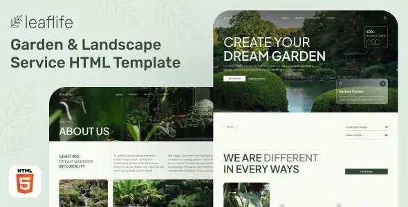 LeafLife – Garden & Landscape Service HTML Template