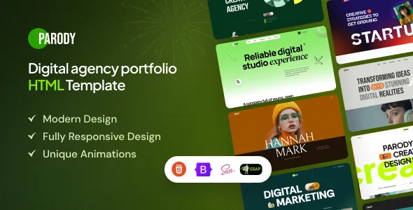 Parody – Digital Agency Portfolio HTML Template