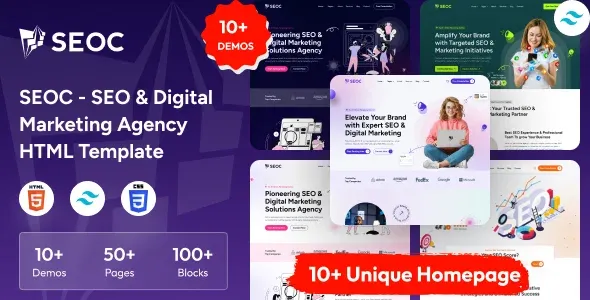 SEOC – SEO & Digital Marketing Agency TailwindCSS Template