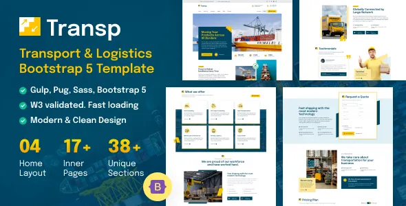TransP – Transport Courier & Logistics Business Website